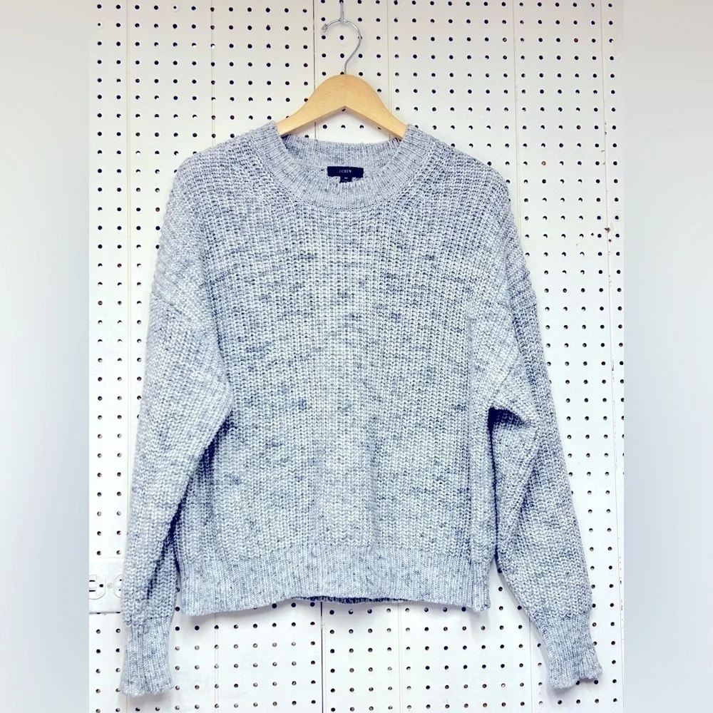 J.crew Marled cotton-blend crewneck sweater